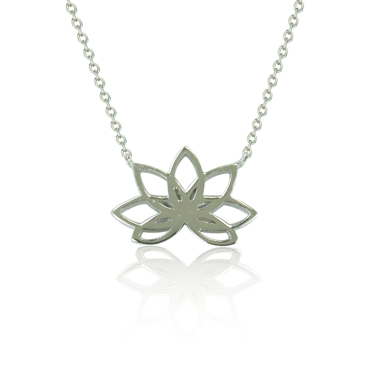 LOTUS FLOWER STERLING SILVER NECKLACE – Rose D'oro