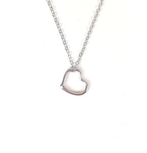 SIMPLE HEART STERLING SILVER NECKLACE